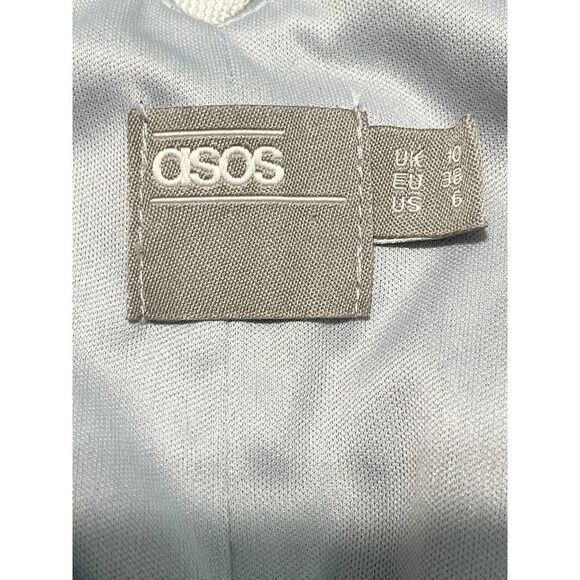 Asos Kate Lace Maxi Dress Gown Eyelash Lace V-Neck Short Sleeves Baby Blue 6 - Picture 3 of 16